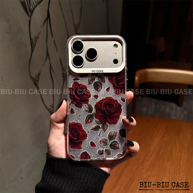 Capa de celular Rosas vermelhas Adequado para SAMSUNG Galaxy A55 A35 A25 A15 S24 S22 S23 S25 Capa TPU choque