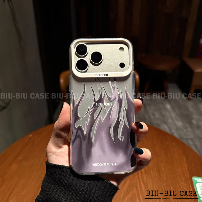 Capa de celular Chama cinza Adequado para SAMSUNG Galaxy A55 A35 A25 A15 S24 S22 S23 S25 Capa TPU choque