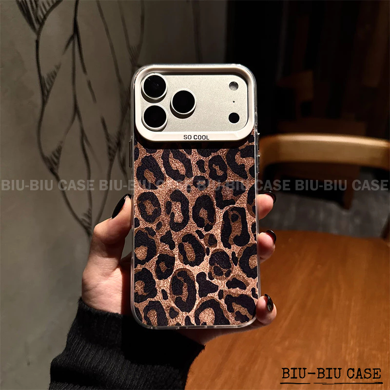 Capa de celular Estampa de leopardo marrom Adequado para SAMSUNG Galaxy A55 A35 A25 A15 S24 S22 S23 S25 Capa TPU choque