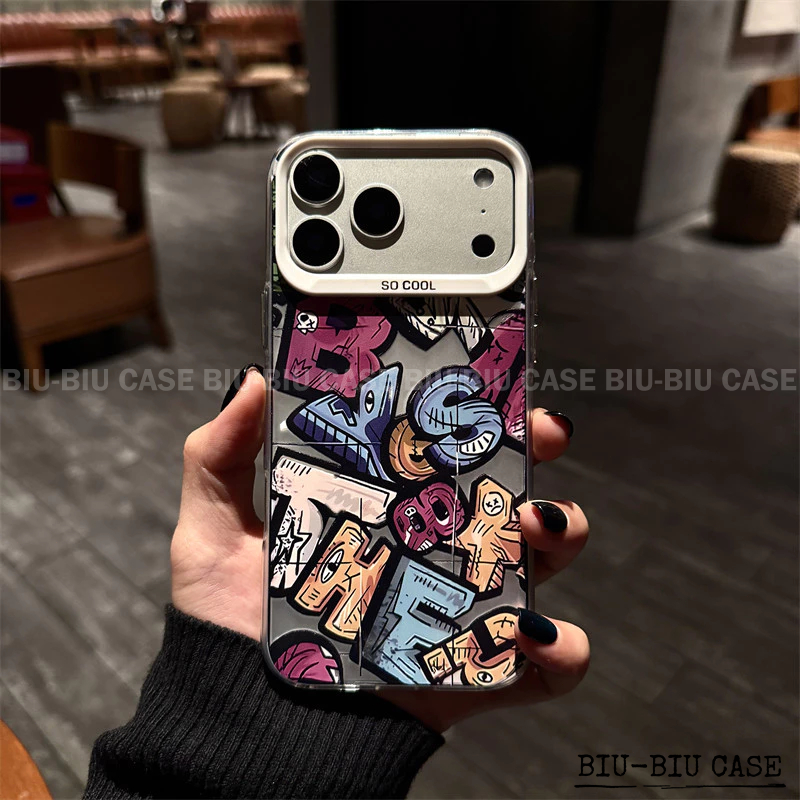Capa de celular Letras de desenho animado Adequado para SAMSUNG Galaxy A55 A35 A25 A15 S24 S22 S23 S25 Capa TPU choque