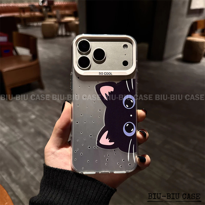Capa de celular cabeça de gato de bolinhas Adequado para SAMSUNG Galaxy A55 A35 A25 A15 S24 S22 S23 S25 Capa TPU choque