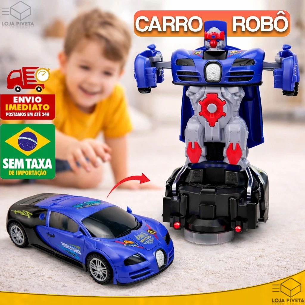 Brinquedo Carro Transformação Vira Robô 2 em 1 Carrinho Infantil Crianças Kids Diversão Garantida em Oferta na Shopee