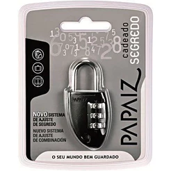 Cadeado Papaiz Segredo CS23 Preto 30 MM