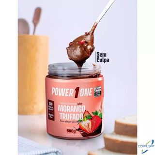 Pasta de amendoim Morango Trufado 600g Power One em Oferta na Shopee
