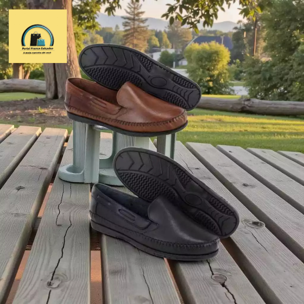 Mocassim Sapatilha Masculino Couro Legítimo Confortável Leve Cores Conhaque Preto Café