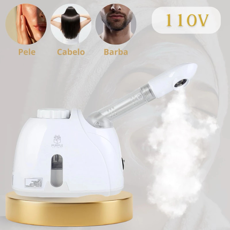 Vaporizador Facial de ozônio Capilar para Estética barbearia Compacto para Limpeza de Pele 110V
