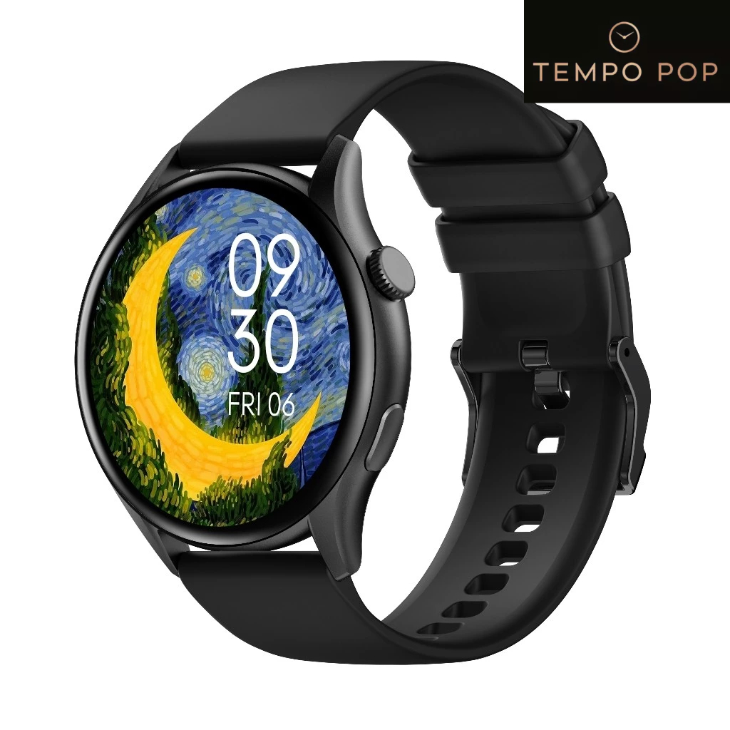 Smartwatch TEMPO POP ZW10-AMD-Relógio Smartwatch AMOLED 1.43",À Prova d'Água IP68+ Pulseira Extra