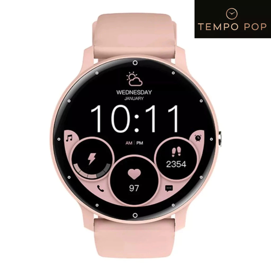 Smartwatch TEMPO POP ZW02 Relógio Smartwatch com Pulseira Extra 1.28",À Prova d'Água IP68