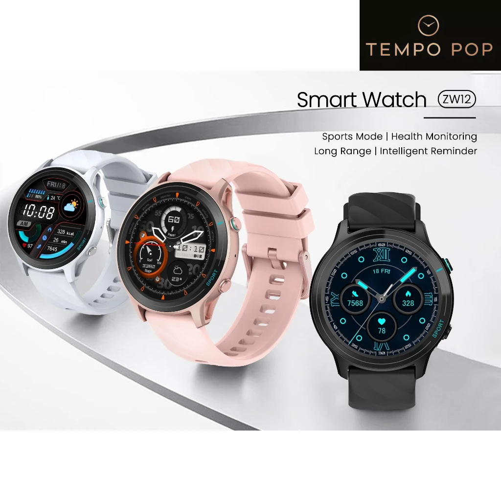 Smartwatch TEMPO POP ZW12-Relógio Smartwatch 1.52",À Prova d'Água IP68+ Pulseira Extra