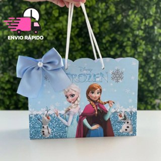 Sacolinha Pegue e Monte Frozen - Anna e Elsa - Lembrancinha - Festa - Aniversário em Oferta na Shopee