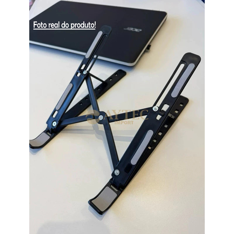 Suporte Apoio De Notebook Laptop Tablet Celular Articulado Resistente Ajustável Dobrável Ergonômico