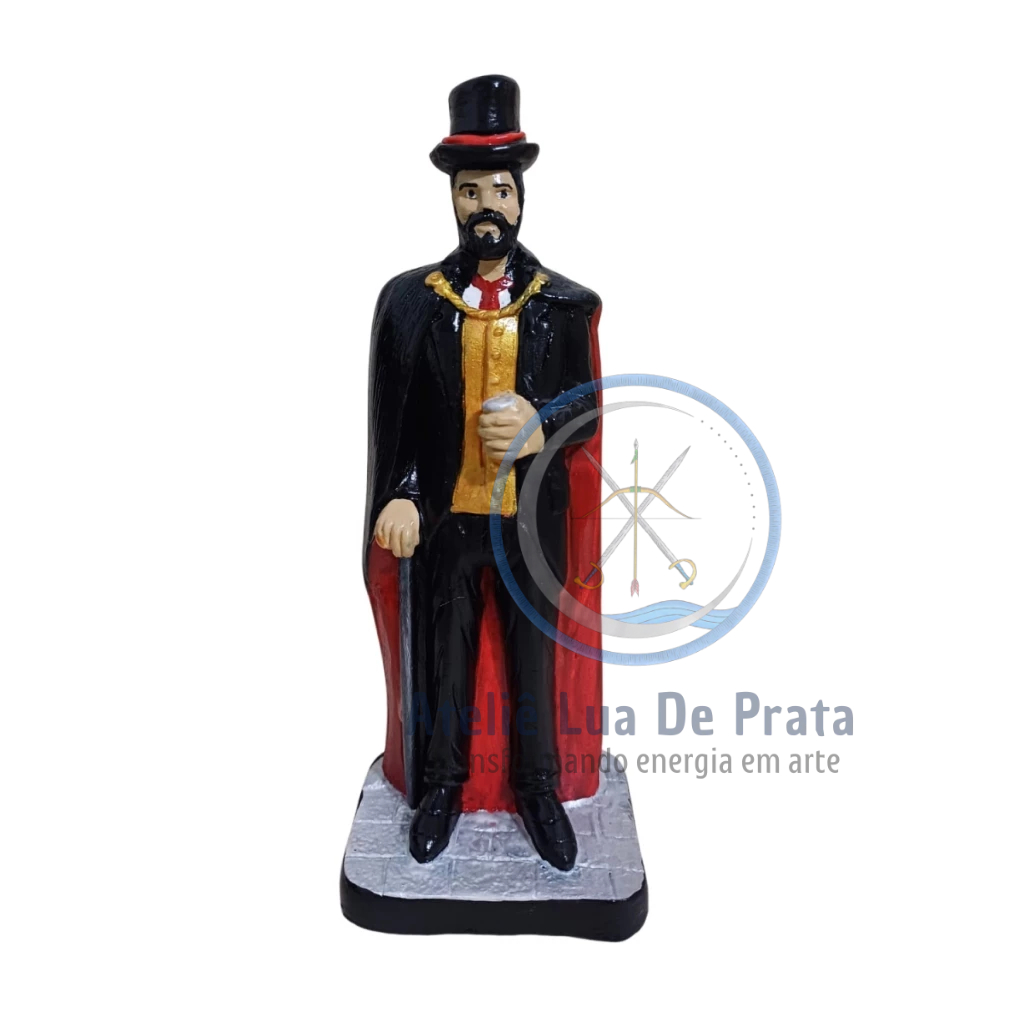 Imagem Exu Tranca Ruas / Tranca Rua das Almas em Gesso 17cm Umbanda