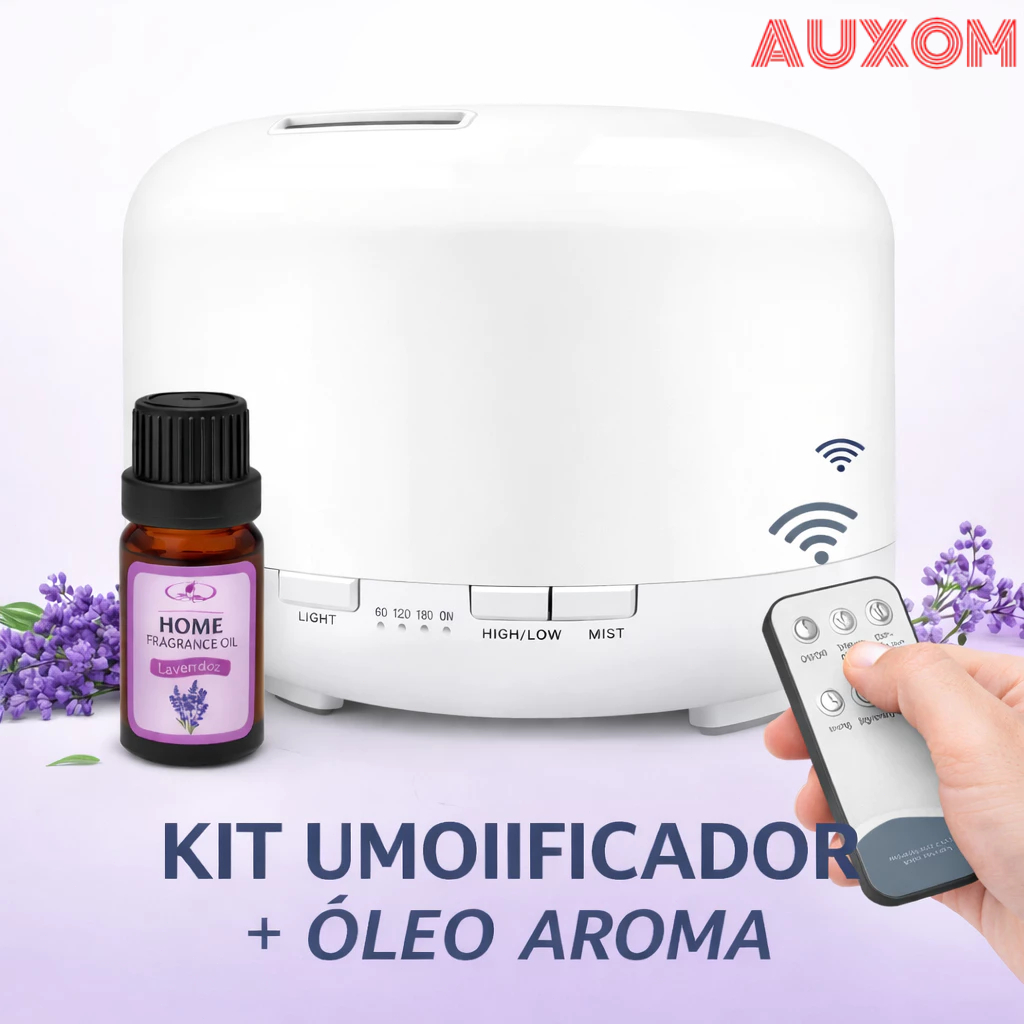 500ML Umidificador Difusor Aromatizador Luz LED De 7 Cores Com Controle Remoto em Oferta na Shopee