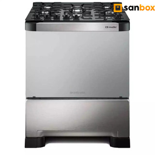 Fogão 5 Bocas Mueller Decorato Vetro Inox á Gás Com Timer-bivolt
