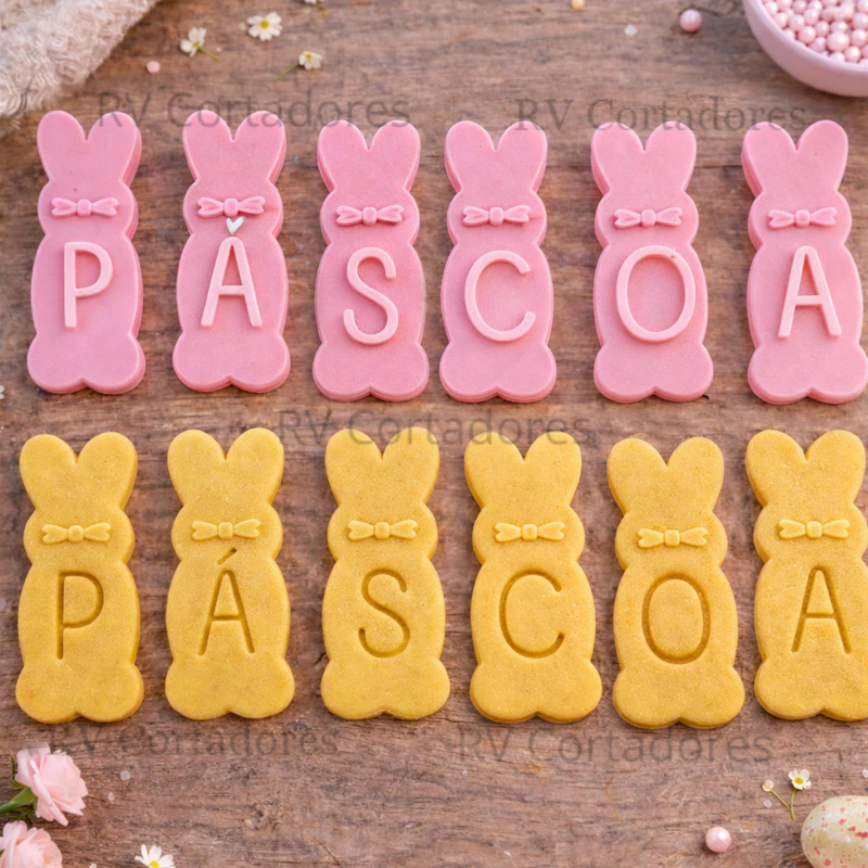 Cortadores Páscoa - Kit Páscoa Letras - biscoitos Religioso de pascoa Americana Biscuit Marcador