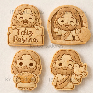 Cortadores Páscoa - Kit Jesus Plaquinha - biscoitos Religioso de pascoa Pasta Biscuit Marcador em Oferta na Shopee