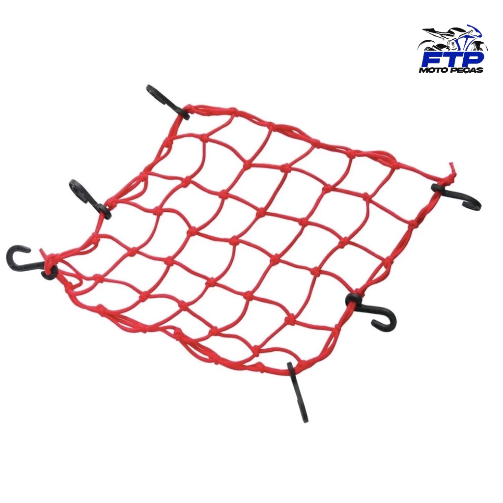 REDE ELASTICA ARANHA VERMELHA PARA CAPACETE 35x35 — imagem 2 de 2