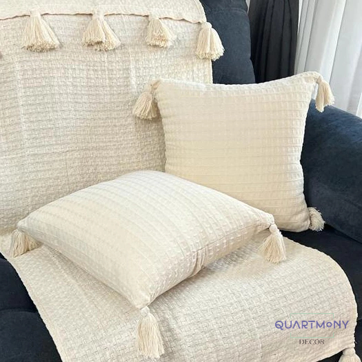 Kit 2 Capa Almofada Pompom Cru Algodão Almofadas Macrame Artesanal Decorativa Boho Chic Carnaval em Oferta na Shopee