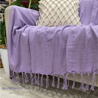Manta Grande Para Sofá Cama Lilas Decorativa Artesanal Protetora Estilo Rustico Boho Chic em Oferta na Shopee