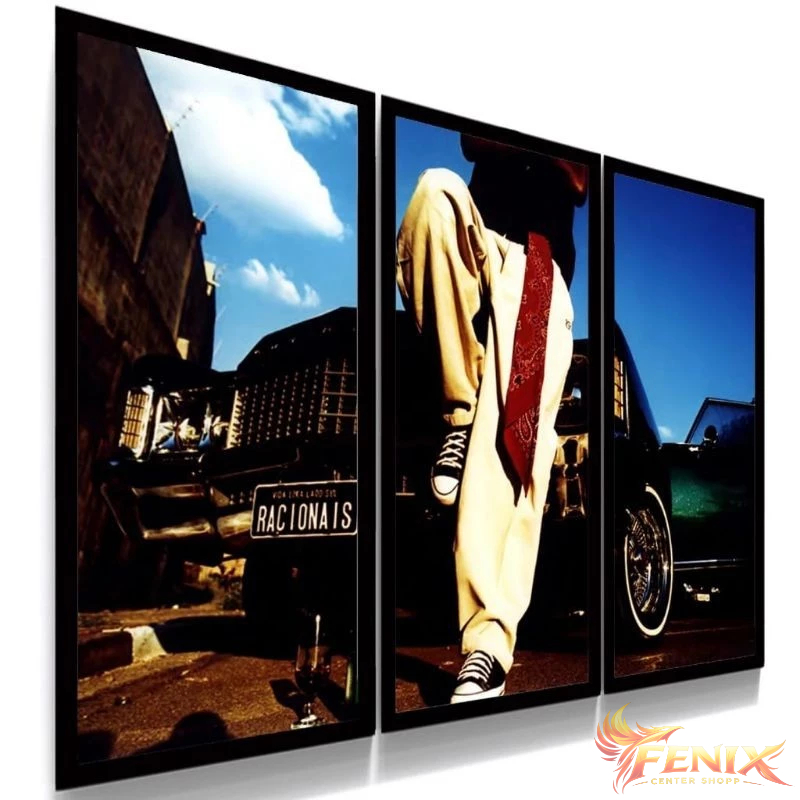Kit 3 Peças Quadros Decorativos Racionais Mc's Mano Brown Hip Hop QUARTO SALA ESCRITÓRIO em Oferta na Shopee