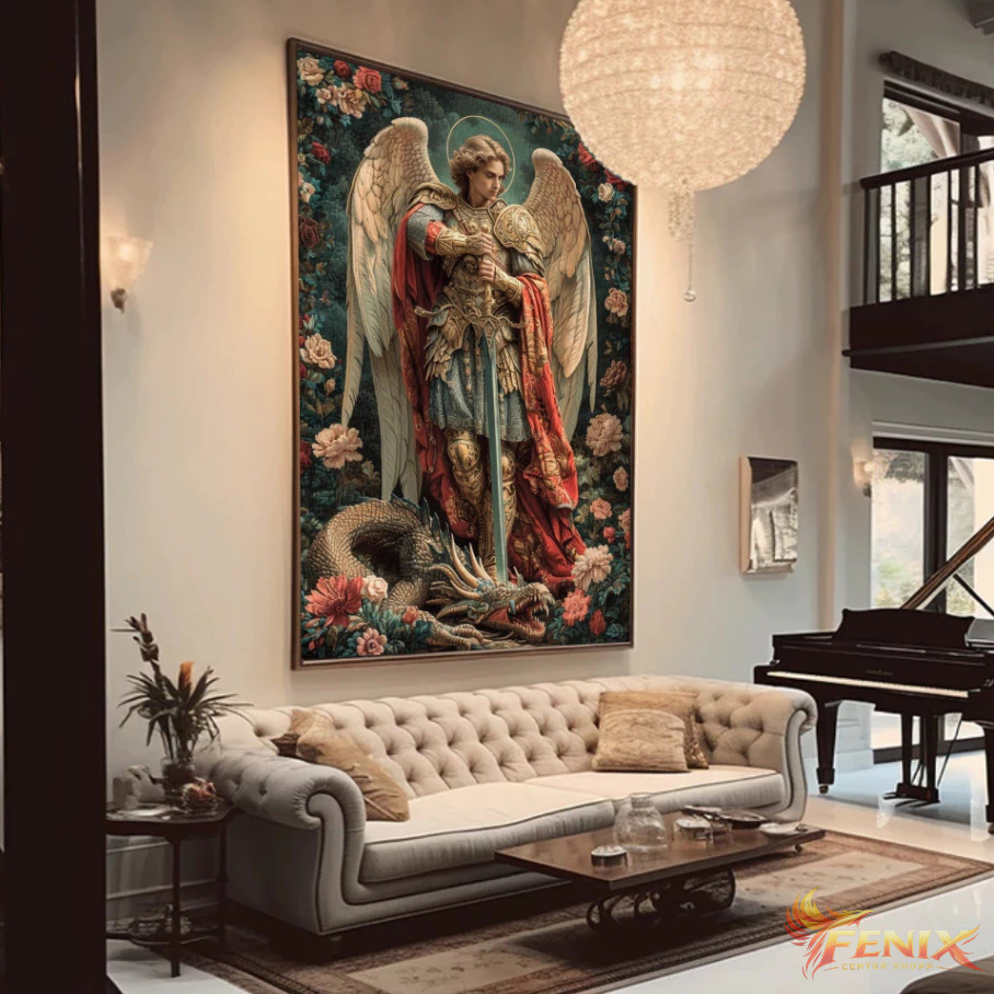 Quadro Parede Decorativo São Miguel Arcanjo Anjo de Deus Religioso Natal 1 Peça Vários Modelos