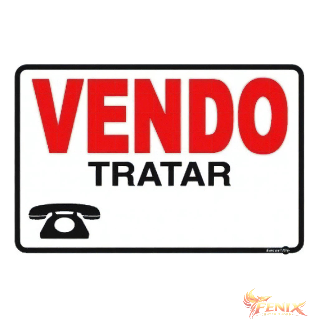 Placa Sinalização  Vendo Tratar decorativa para casa terreno lote lugar tela objetos