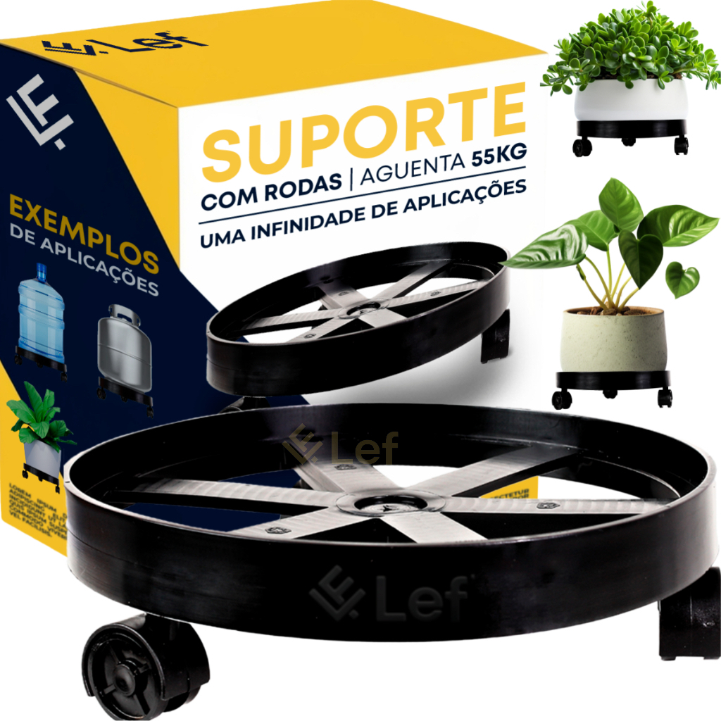 Suporte Para Botijão De Gás Vasos Plantas Com Rodinha 55kg em Oferta na Shopee