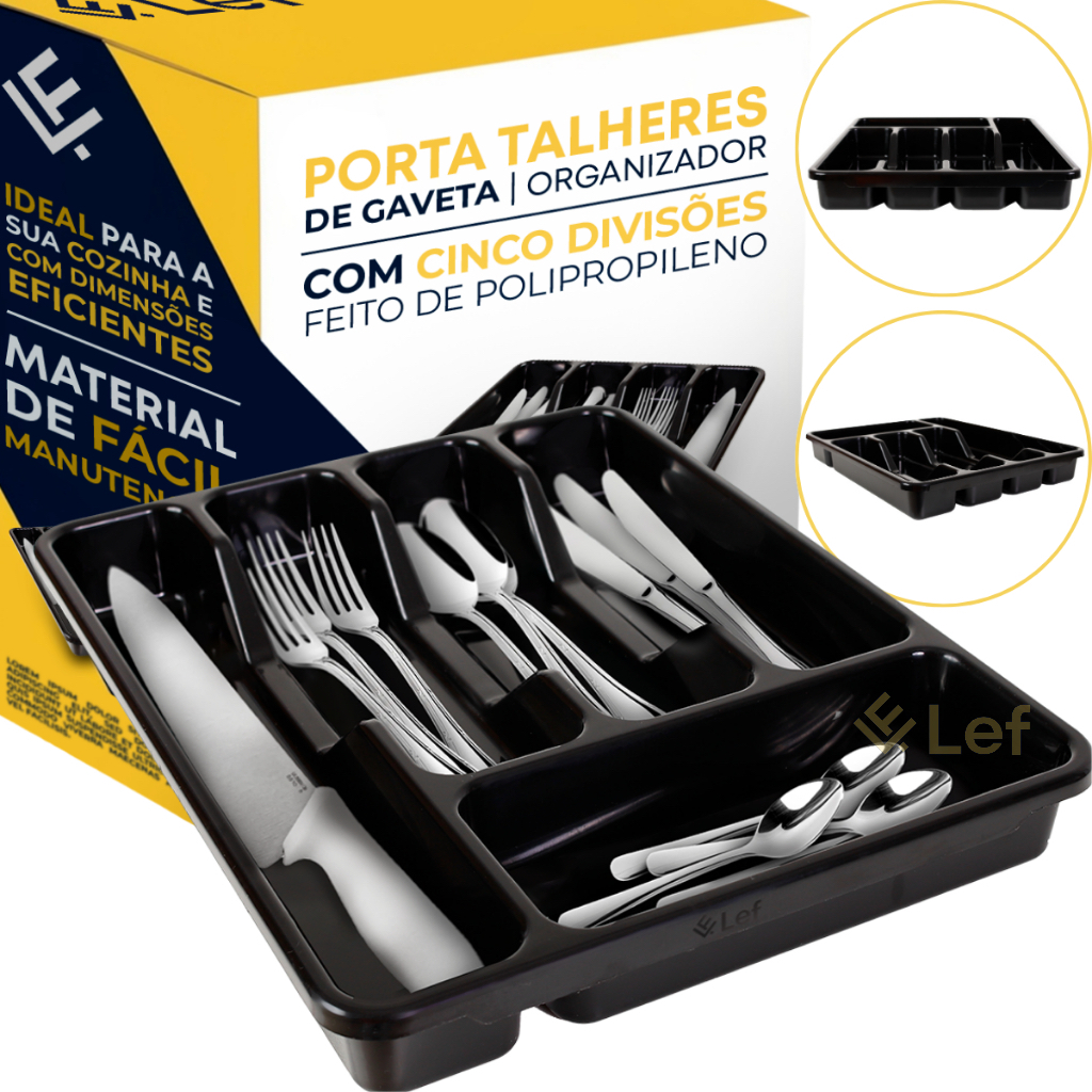 Porta talheres organizador de gaveta divisorias suporte resistente
