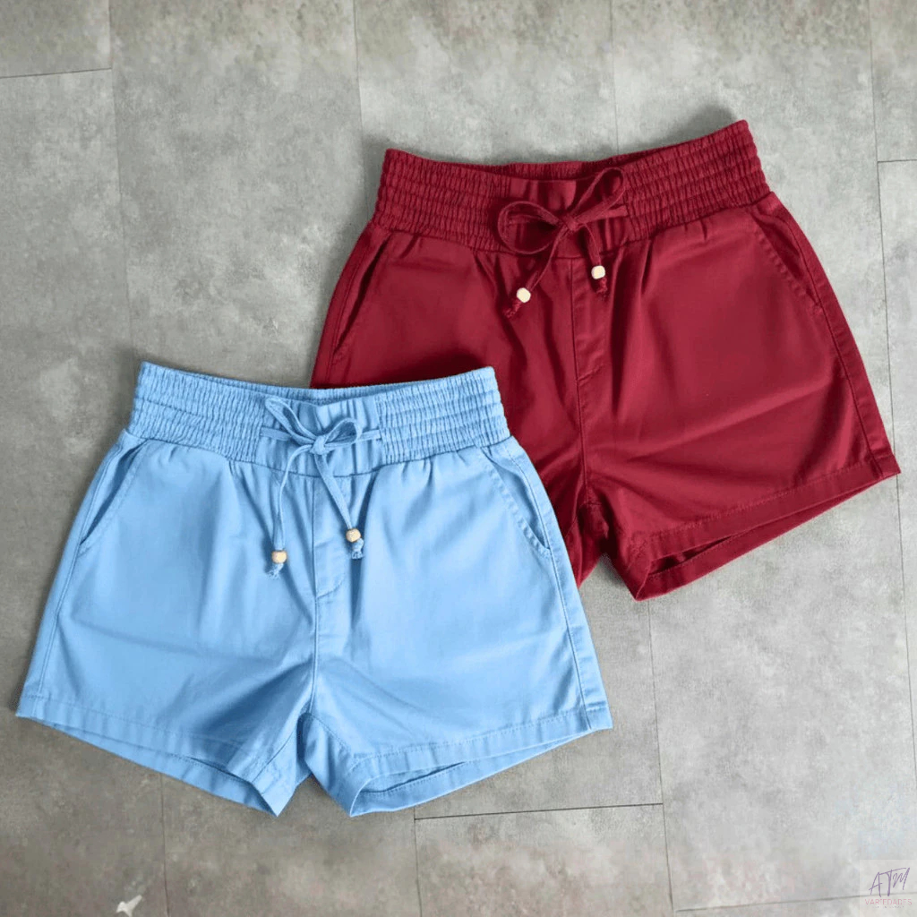 Short Brim Feminino Shorts Bermuda Moda Praia Bolso Social Tendência Meia Coxa Cintura Alta