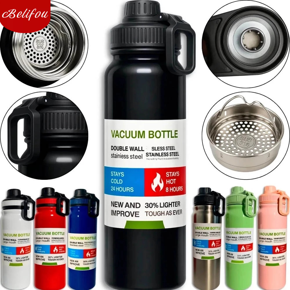 Belifou Garrafa Térmica 800ml Espacial Quente & Frio Com Isolamento Térmico De Grande Capacidade em Oferta na Shopee