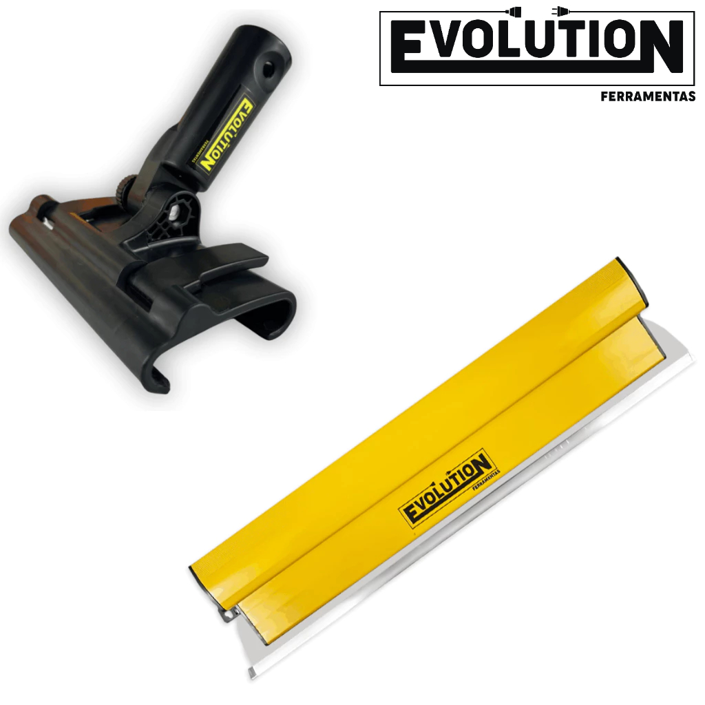 Kit Desempenadeira 16, 25, 40, 60, 80 OU 100cm + Suporte Alongador Evolution Acabamento Profissional em Oferta na Shopee