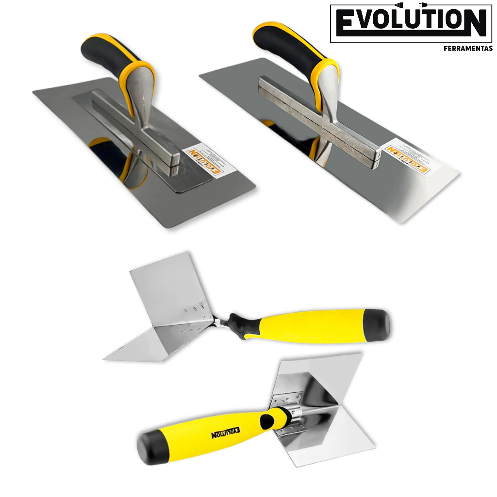 Evolution Desempenadeiras p/ Canto e Quina + Desempenadeiras Rígida e Lâmina Flexível