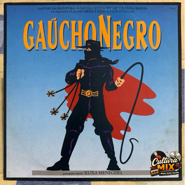 LP Gaúcho Negro Trilha Sonora do Filme Gaúcho da Fronteira Roberta Miranda Xuxa Paquitas Vinil