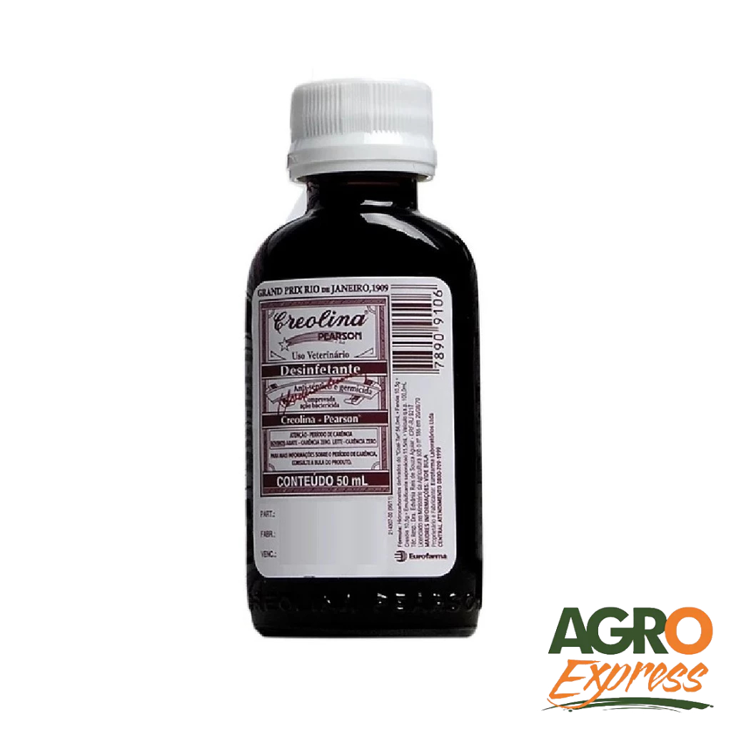 Creolina Pearson 50ml - Desinfetante e Germicida de uso Veterinário.