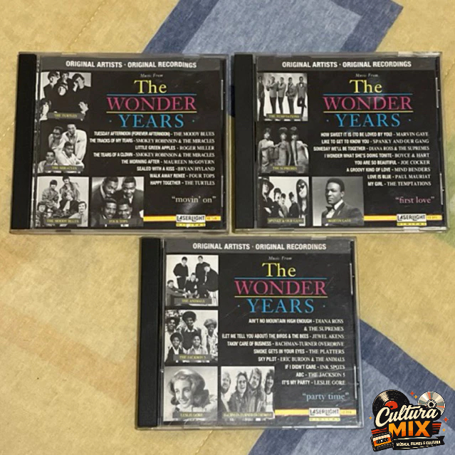 CD The Wonder Years Anos Incríveis 3 discos Diana Ross Jackson 5 The Platters Importados