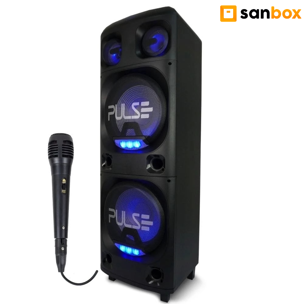 Caixa De Som Amplificada Pulse 2200w - Sp500 Com Microfone