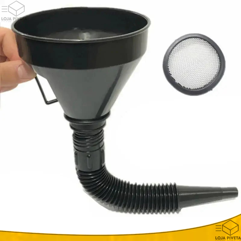 Funil Flexível 1/2/3/4/5 und Plástico Sanfonado Com Filtro Óleo Motos Carros Gasolina Combustível em Oferta na Shopee