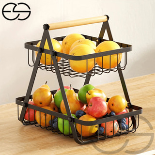 Fruteira de Mesa ou Cesto Multiuso Cesta de metal portátil Organizador para Casa Cozinha …