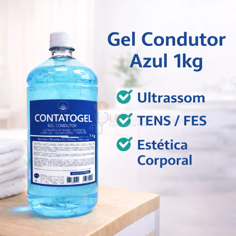 Gel Condutor Azul 1kg para Ultrassom, TENS, FES e Estética Corporal em Oferta na Shopee