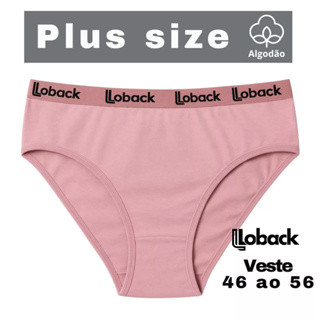 Kit 5 Calcinha Plus size Cintura Alta 100 % Algodão/Cotton Ref 301 em Oferta na Shopee