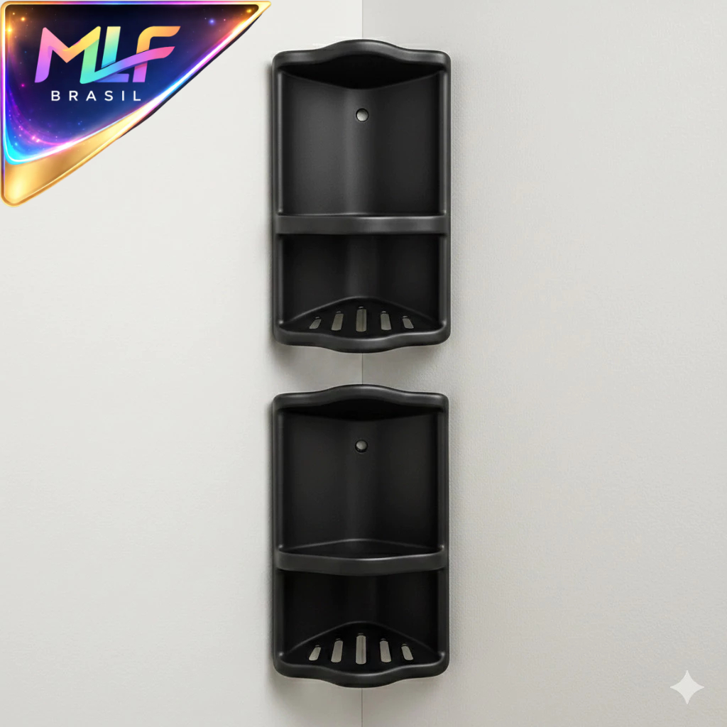 Kit 2 Suporte Banheiro Shampoo Porta Sabonete Parede Box – solução simples com 2 suportes, bom custo-benefício. em Oferta na Shopee