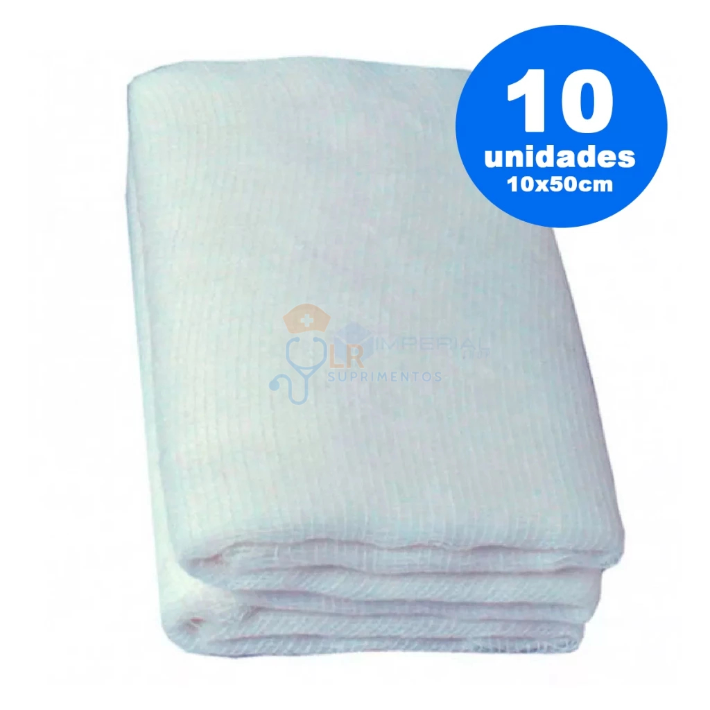 Curativo Algodonado Compressa Tipo Izobec 10x50cm - 10 Unids em Oferta na Shopee