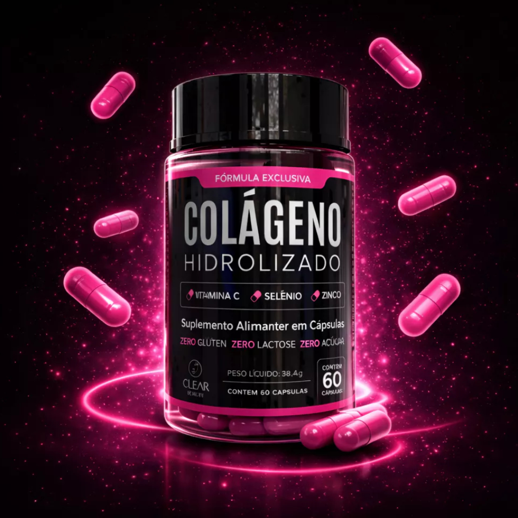 Colágeno Hidrolisado Rico em Biotina com Selênio, Zinco Zero Açúcar e Verisol - 60 Cápsulas