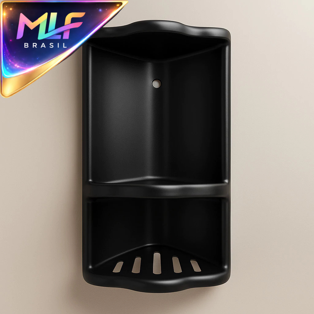 Suporte Preto para Banheiro Box Parede Porta Shampoo Condicionador Sabonete Acessório Funcional em Oferta na Shopee