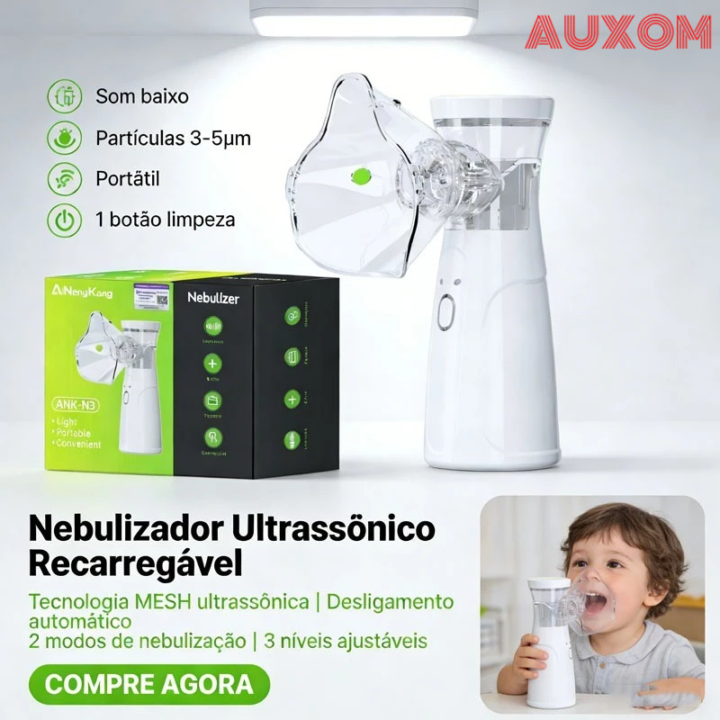 Nebulizador ANK-N3 Portátil Recarregável Silencioso Adequado para adultos e crianças