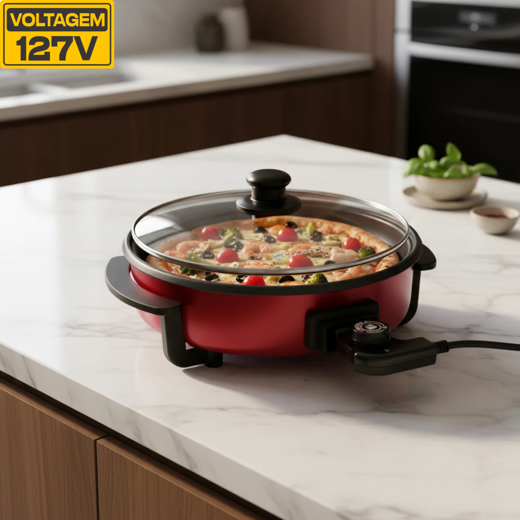 Panela Elétrica Rouge Pan610 Vermelha Cadence 127v em Oferta na Shopee