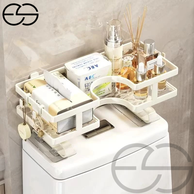 Suporte Papel Higiênico Para Sabonete Lenço Úmido Organizador De Banheiro Prateleira Para Privada Vaso Sanitário Perfume