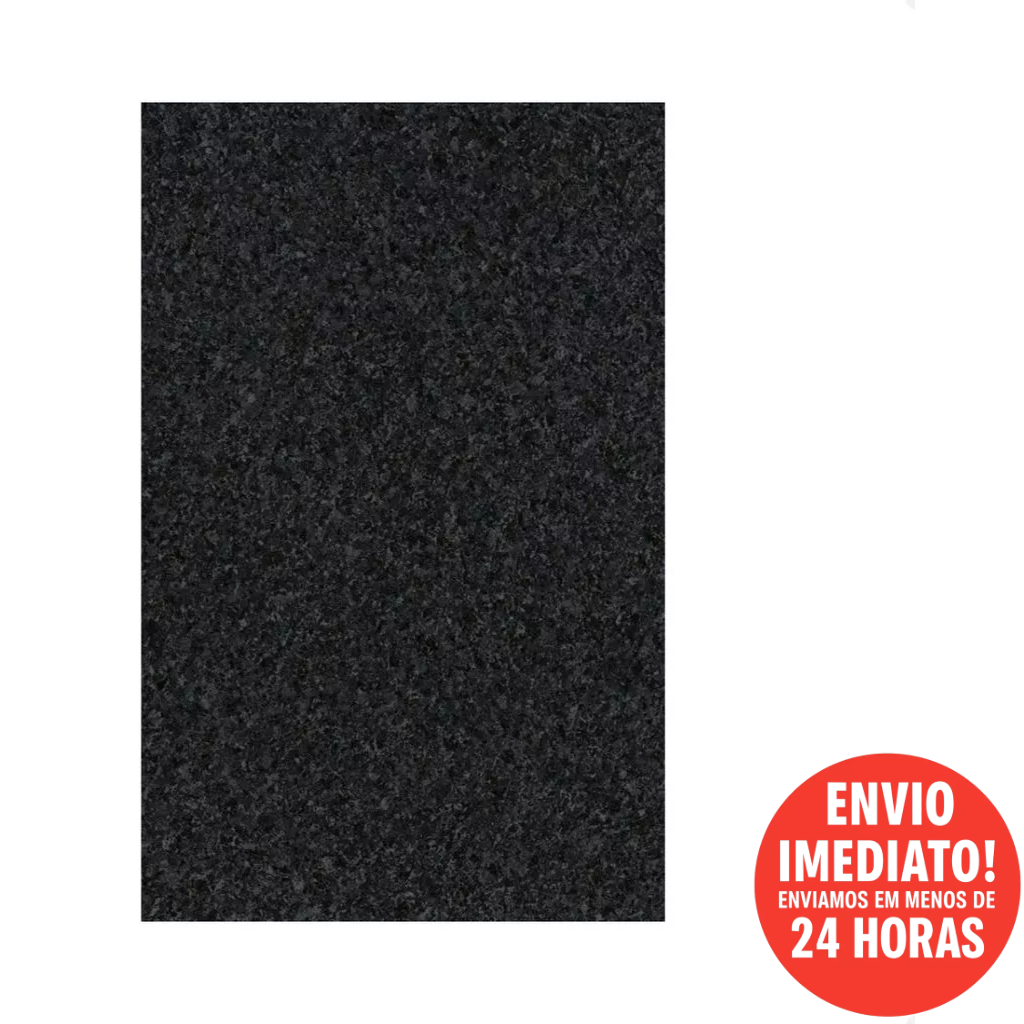 Formica 3m x 60cm Brilhante Granito Preto Revestimento Movel