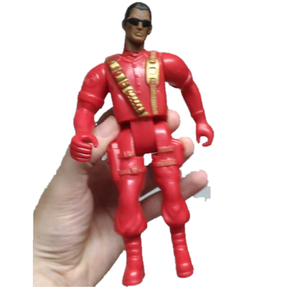 Boneco soldado vermelho similar do rambo vintage