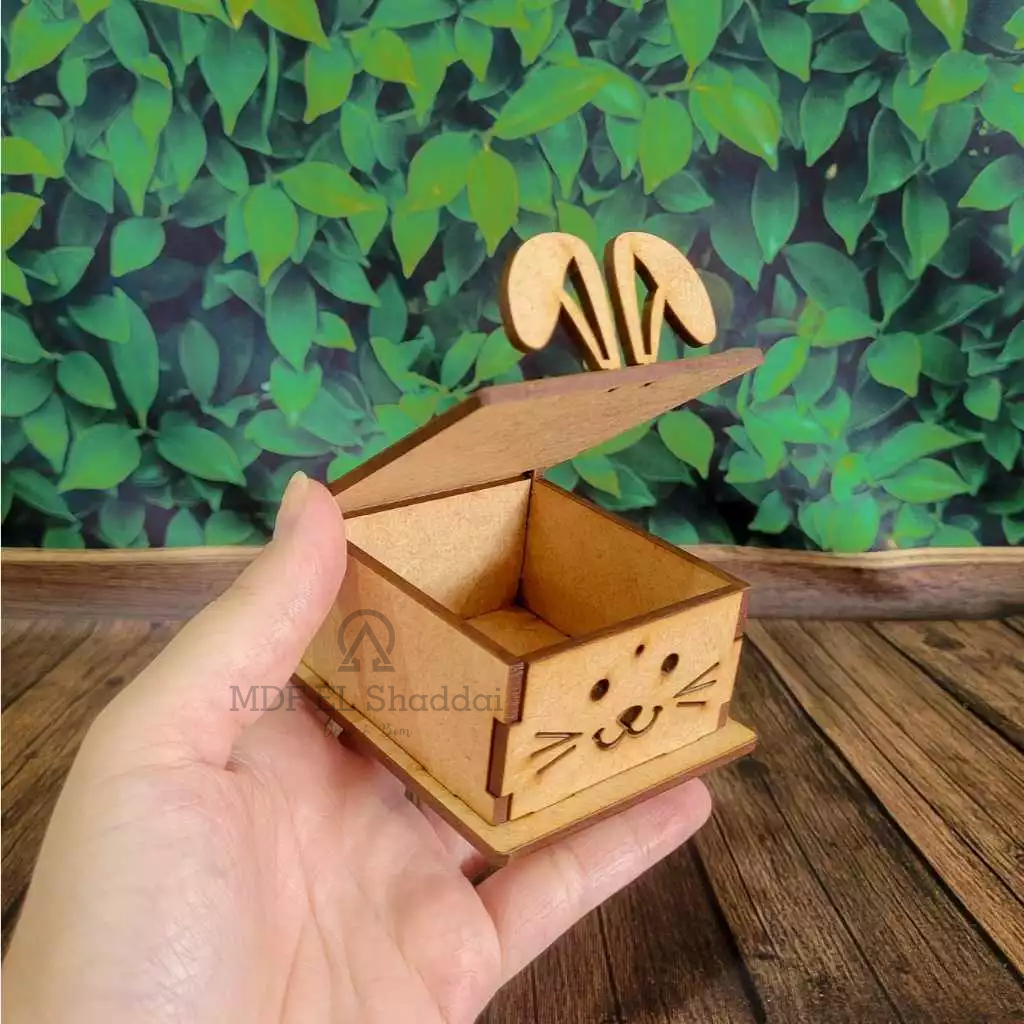 Caixa Bis Mini Coelho de Páscoa Lembrancinha MDF Chocolate Cestinha
